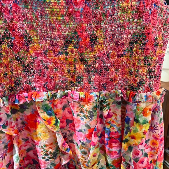 Alice + Olivia Jocelyn Floral Cotton & Silk Sundress - Picture 3 of 5